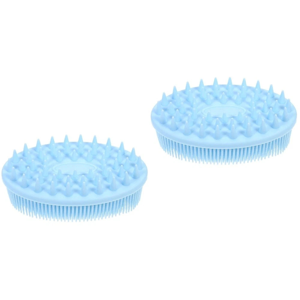2 PCS Silicone Bath Brush Baby Body Brushes for Shower Scrubber Shampoo Massage