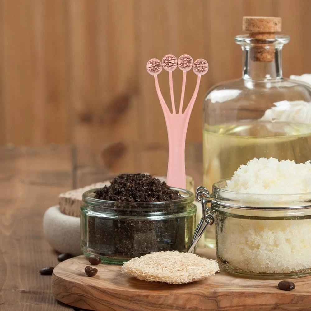 2 PCS Exfoliating Bath Brush Shower Back Scrubber Long Handle for