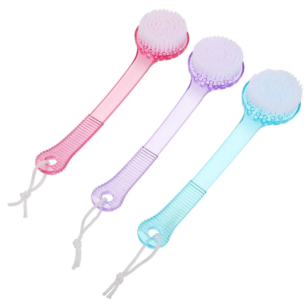 3 Pcs Bath Brush Loofah Exfoliating Body Scrubber Back Scratcher for Men