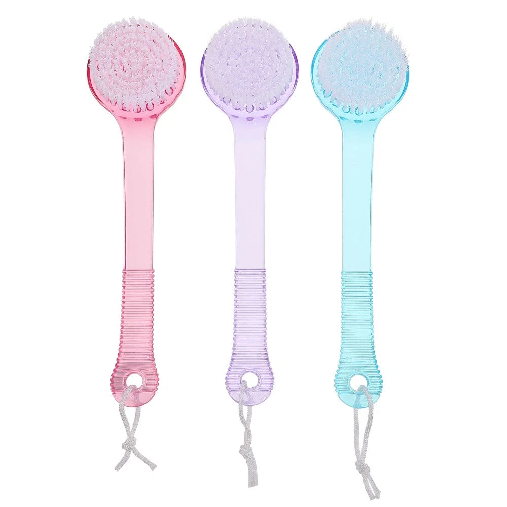 3 Pcs Bath Brush Extended Length Back Washer Bursh Washing Body Scrub