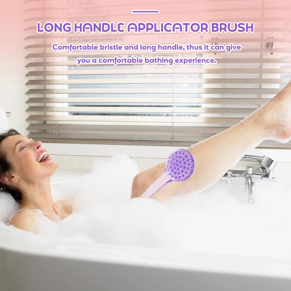 3 Pcs Bath Brush Extended Length Back Washer Bursh Washing Body Scrub