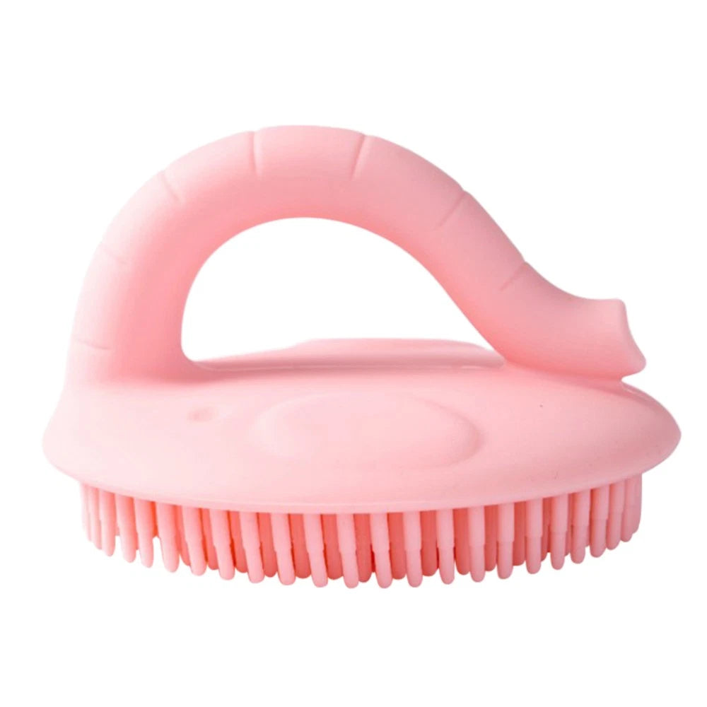 2 pcs Baby Bath Brush Silicone Handheld Infants Shower Brush Portable Bath