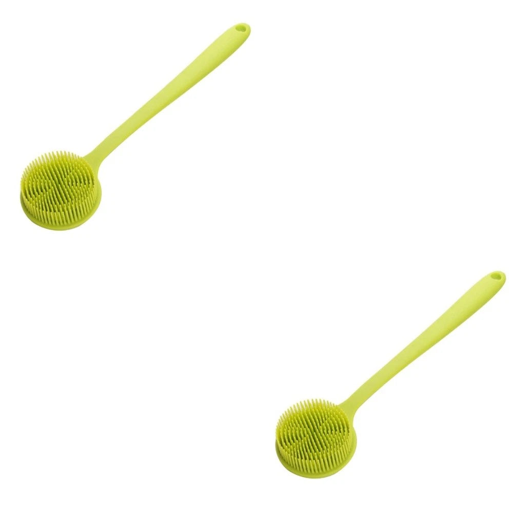 2 PCS Bath Brush Man Silicone Body Scrubber Exfoliator Back for Shower
