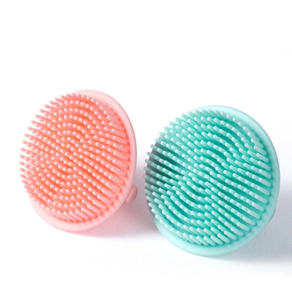 2 pcs Baby Bath Brush Silicone Handheld Infants Shower Brush Portable Bath