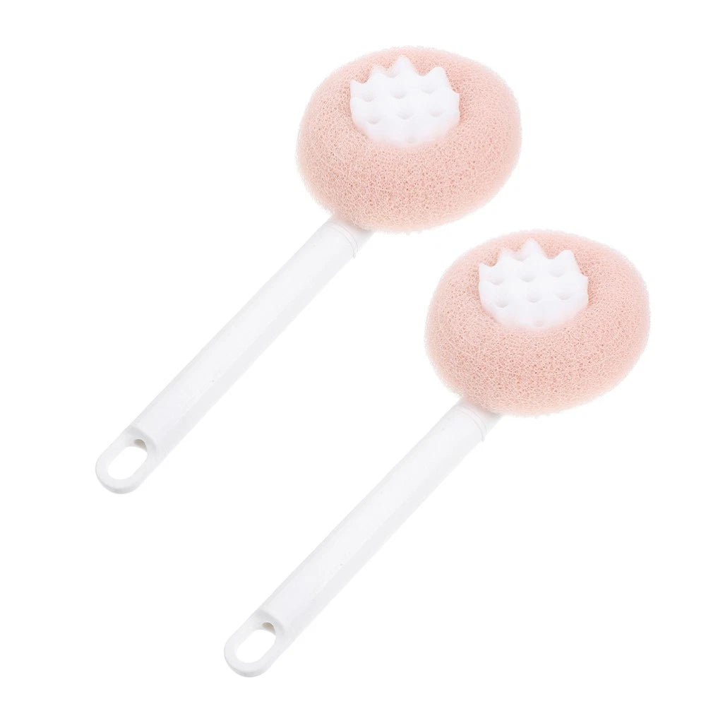 2 Pcs Bath Brush Sponge Man Back Washer for Shower Women Scrubber
