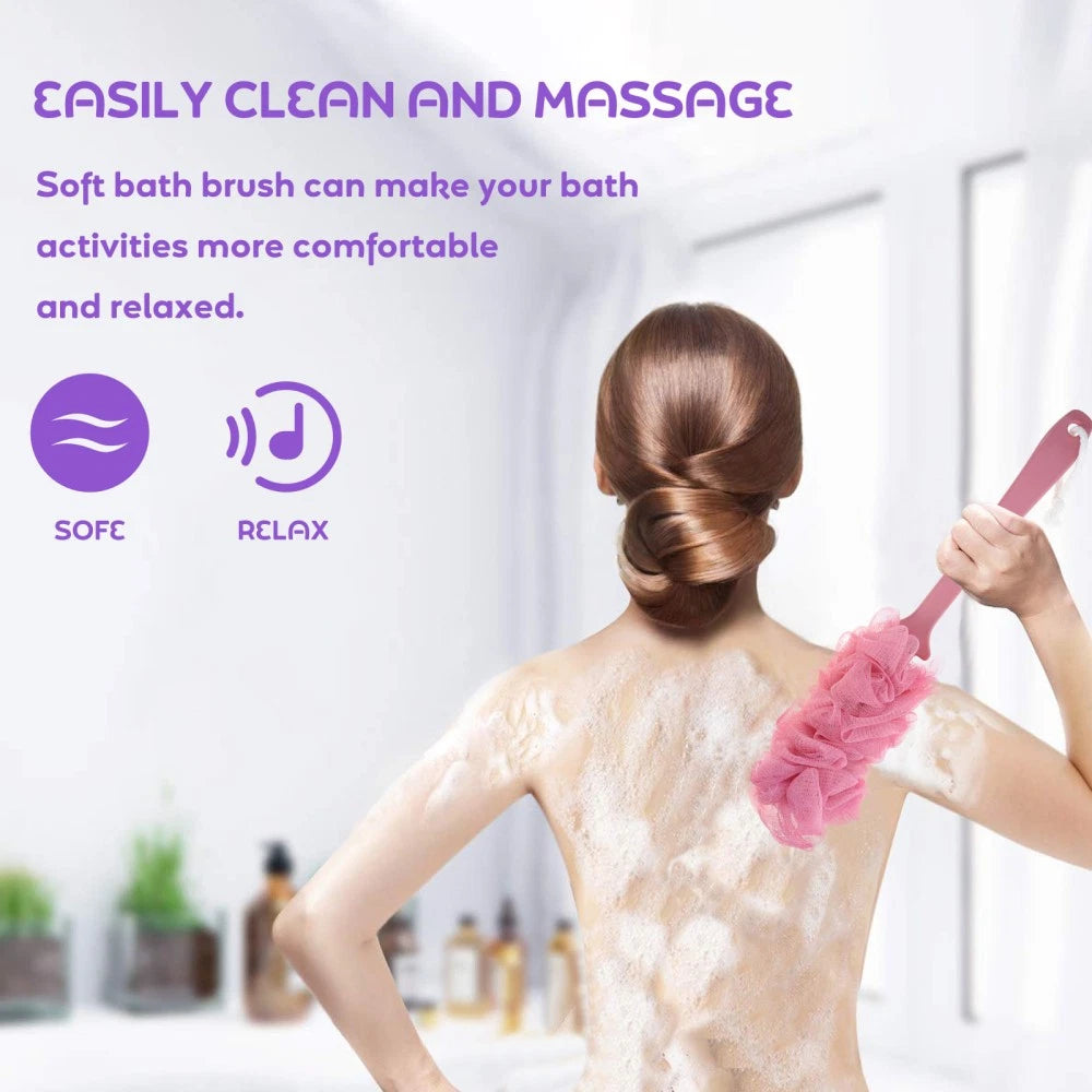 2 Pcs Bath Ball Brush Brushes Back Scrub Exfoliating Body Scrubber