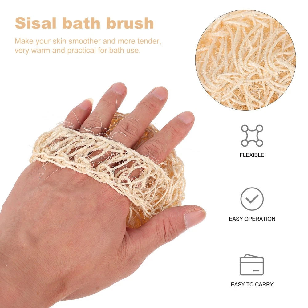 2 Pcs Sisal Bath Brush Supplies Mother Body Scrubber Bathing Accessories