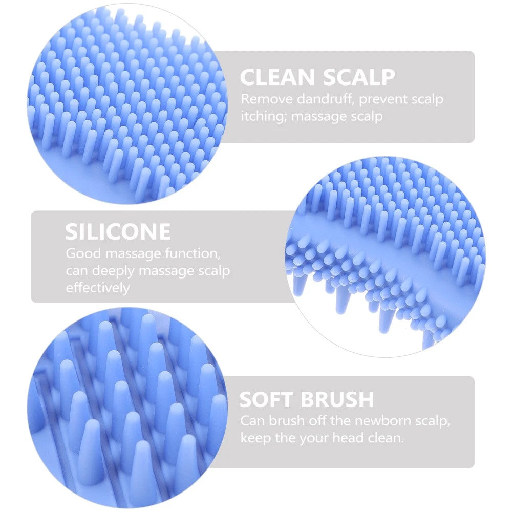 2 Pcs Silicone Bath Scrubber for Body Massage Cleaning