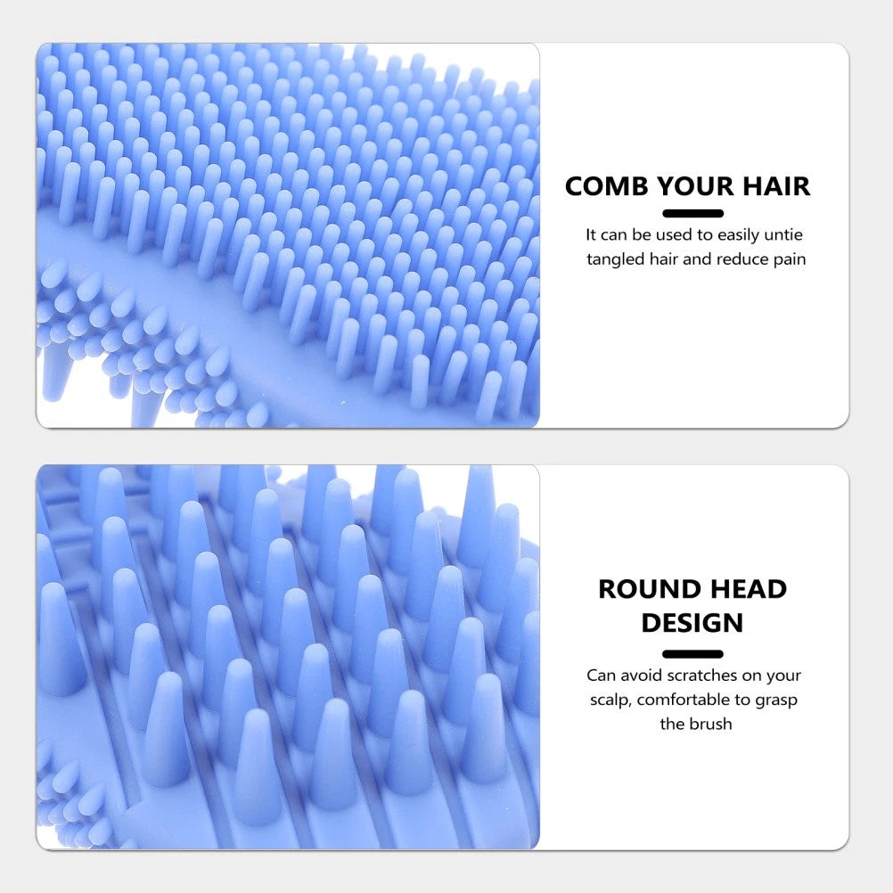 2 Pcs Silicone Bath Scrubber for Body Massage Cleaning