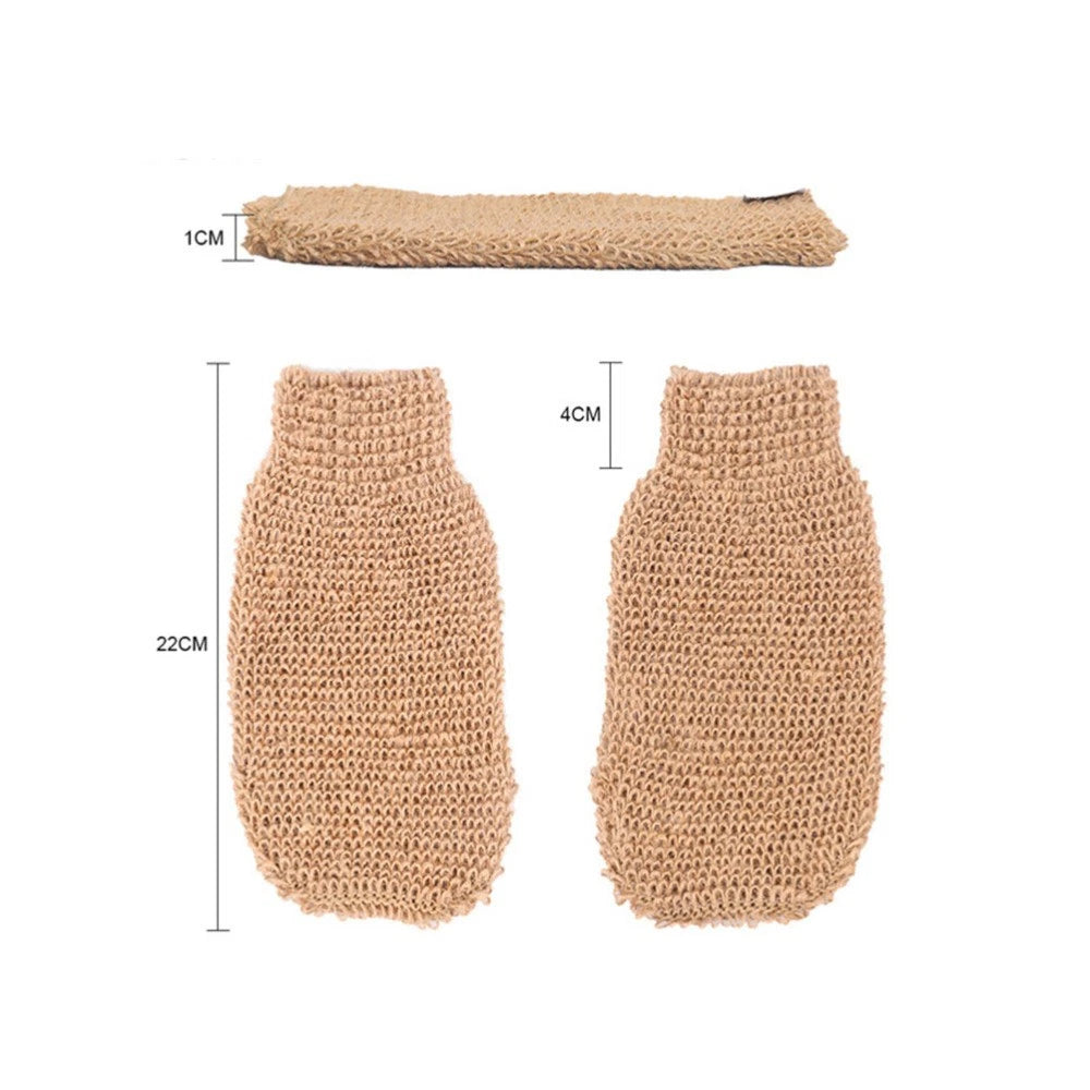 2Pcs Bath Glove Exfoliating Body Scrub Mitts for Deep