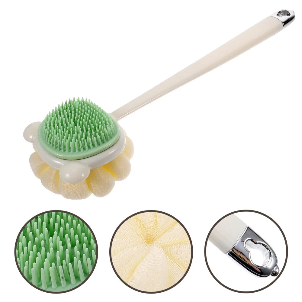 Household Shower Brush Back Scrubber Bath Handle Brush for Skin Exfoliating