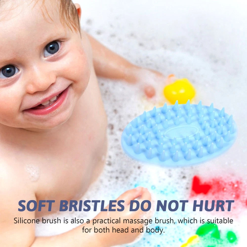 2 PCS Silicone Bath Brush Baby Body Brushes for Shower Scrubber Shampoo Massage