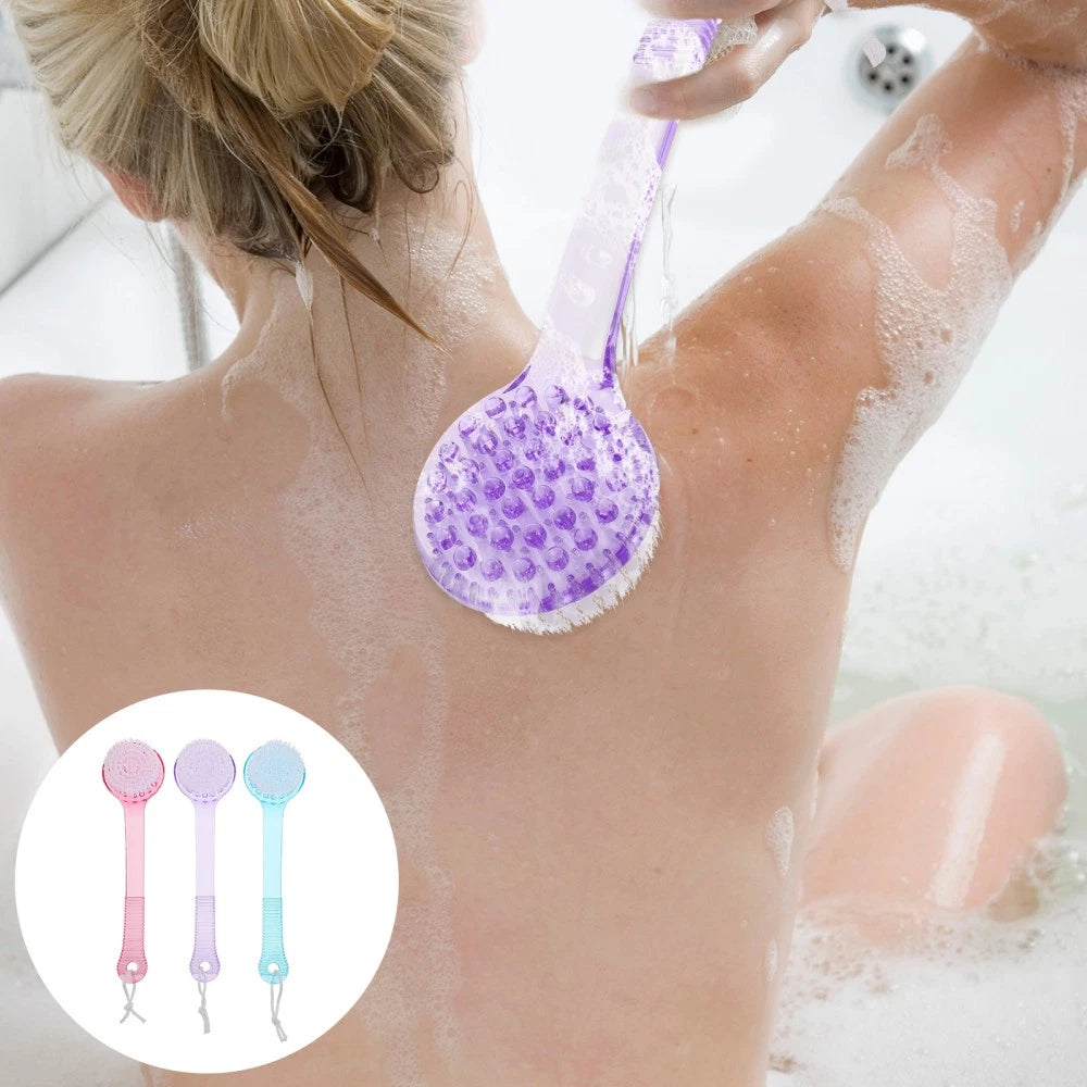 3 Pcs Bath Brush Loofah Exfoliating Body Scrubber Back Scratcher for Men