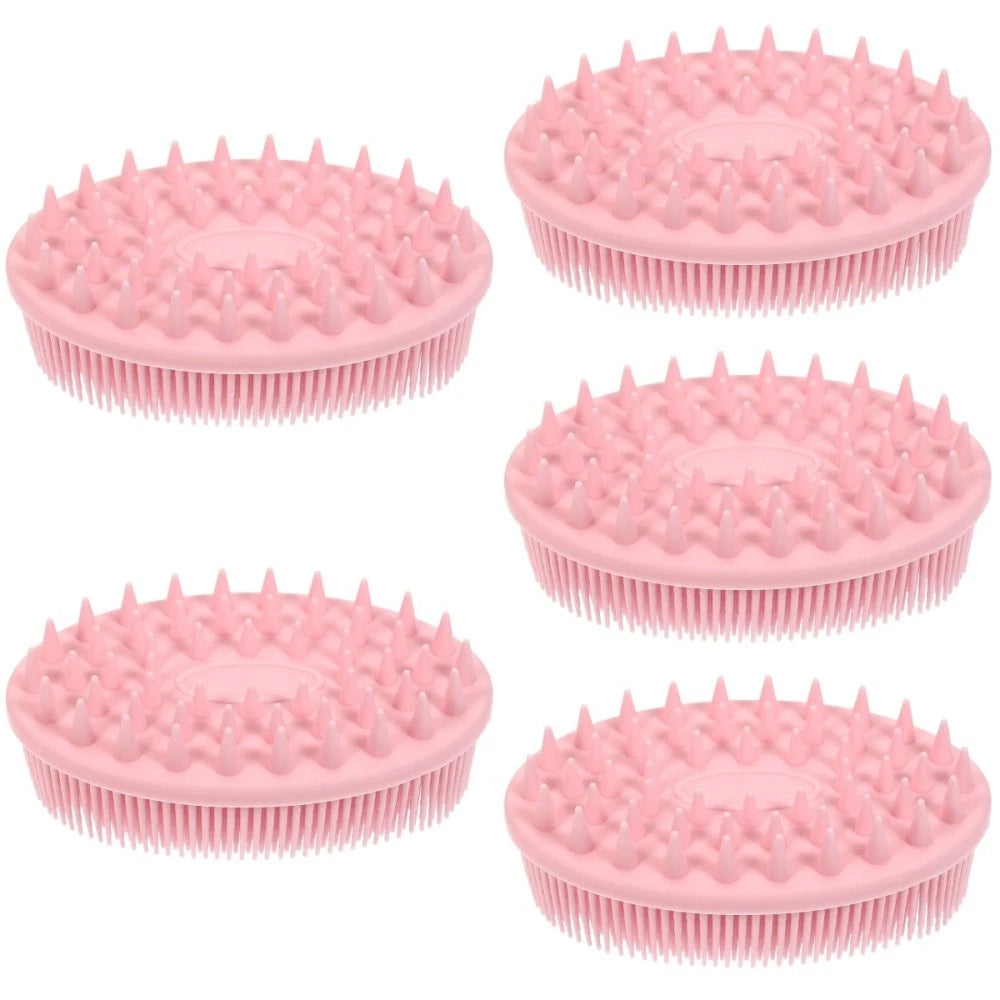 5 PCS Silicone Bath Brush Child Baby Hair Scrubber Brushes for Shower
