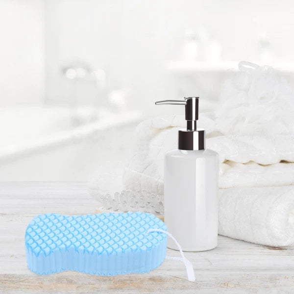 2 Pack Baby Bath Sponge Man Toddler Back Scrub Brush Cleaning Scrubber Bathing