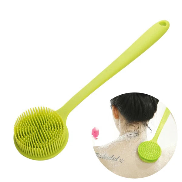 2 PCS Bath Brush Man Silicone Body Scrubber Exfoliator Back for Shower