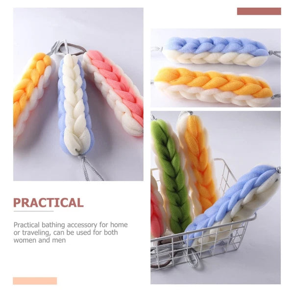 2 Pcs Bath Bar Back Scrubber Miss Man Shower Brush Exfoliating Body