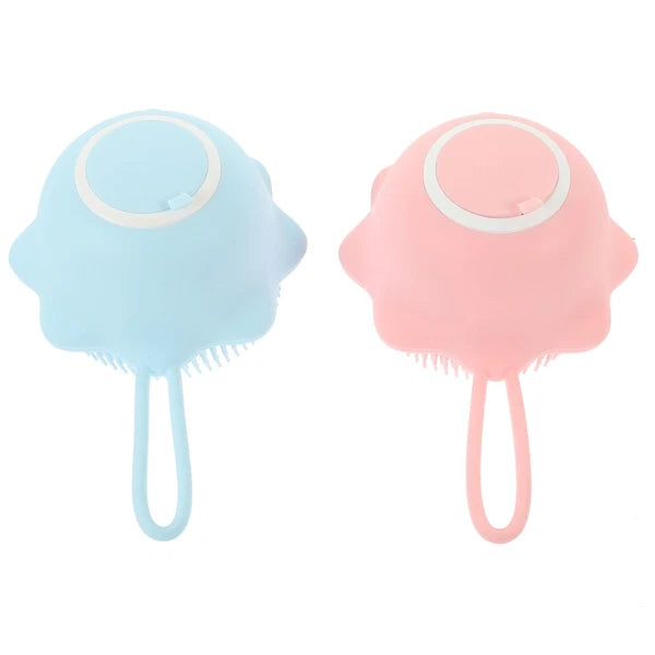 2 Pcs Bath Brush Child Baby Multi-functional Exfoliating Silicone Scrubbers