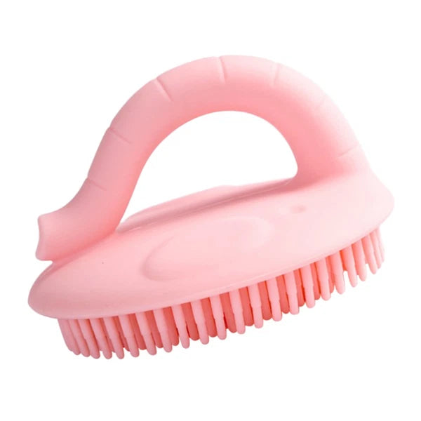 2 pcs Baby Bath Brush Silicone Handheld Infants Shower Brush Portable Bath