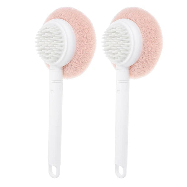 2 Pcs Bath Brush Sponge Man Back Washer for Shower Women Scrubber