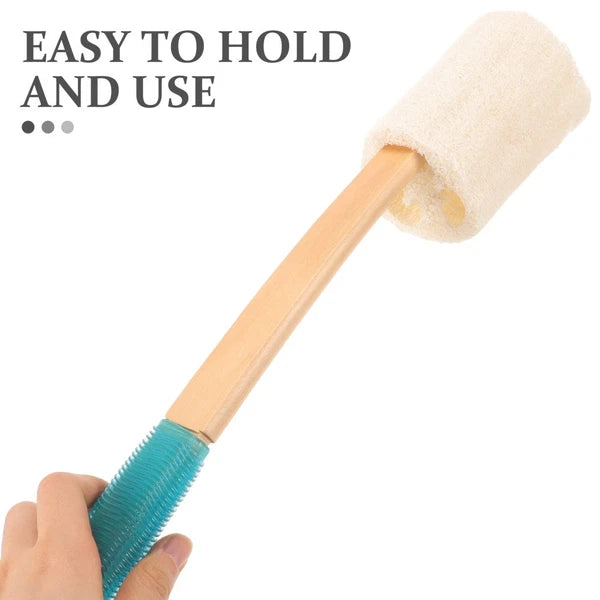 Anti-slip Silicone Bath Brush Body Scrubber Exfoliator Back Scratcher