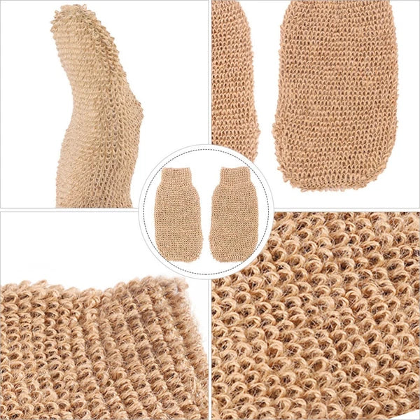 2Pcs Bath Glove Exfoliating Body Scrub Mitts for Deep
