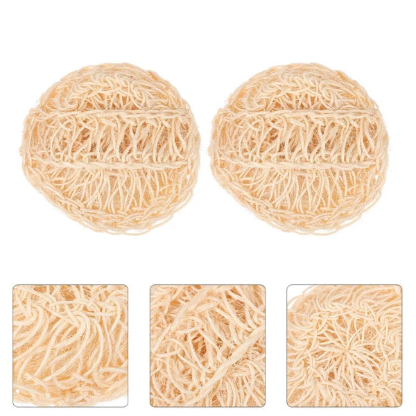2 Pcs Sisal Bath Brush Man Bathing Accessories Scrubber for Body