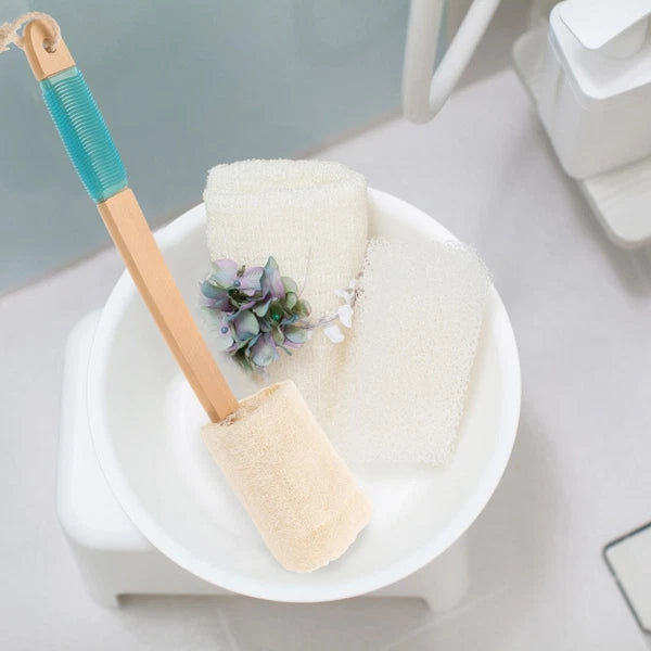 Anti-slip Silicone Bath Brush Body Scrubber Exfoliator Back Scratcher