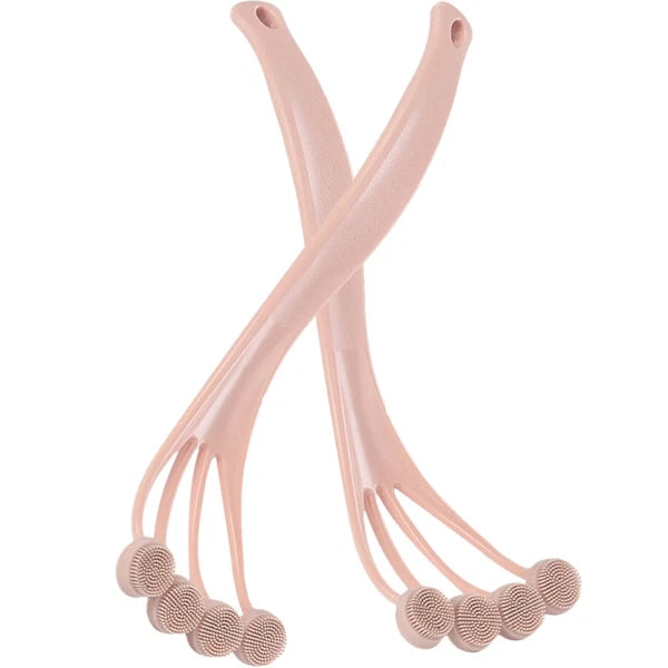 2 Pcs Bath Brush Suit Back Scrubber Shower Body Scrubbers Exfoliating Tool