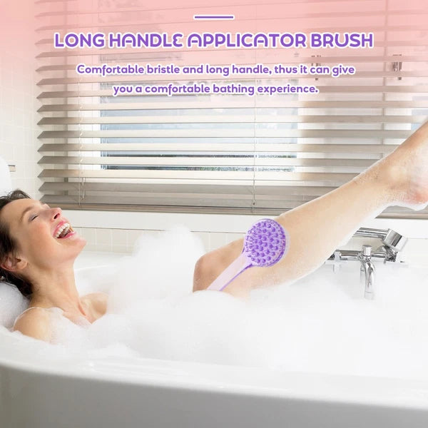 3 Pcs Bath Brush Extended Length Back Washer Bursh Washing Body Scrub