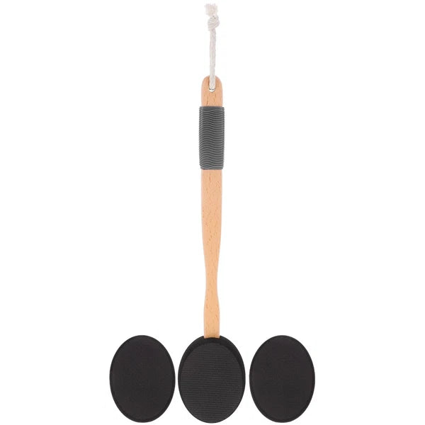 Wooden Handle EVA Bath Brush Man Scrubber Cream Applicator