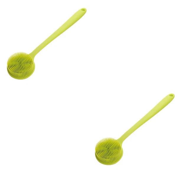 2 PCS Bath Brush Man Silicone Body Scrubber Exfoliator Back for Shower