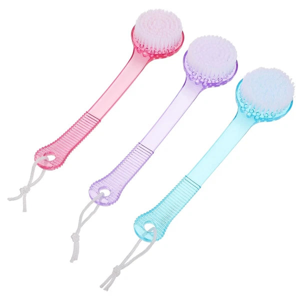 3 Pcs Bath Brush Loofah Exfoliating Body Scrubber Back Scratcher for Men