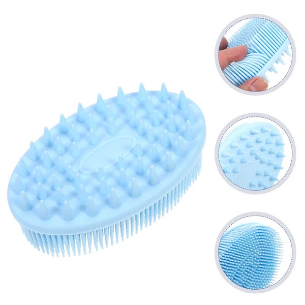 2 PCS Silicone Bath Brush Baby Body Brushes for Shower Scrubber Shampoo Massage