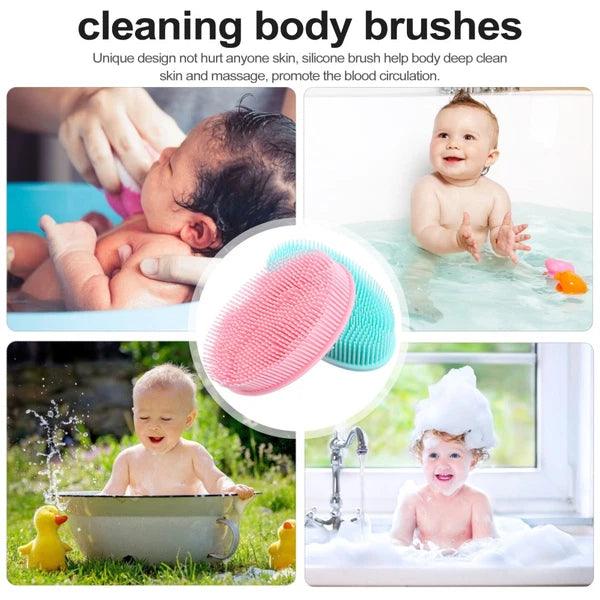 2 Pcs Bath Brush Body Scrubbers Baby Cleaning Brushes for Household