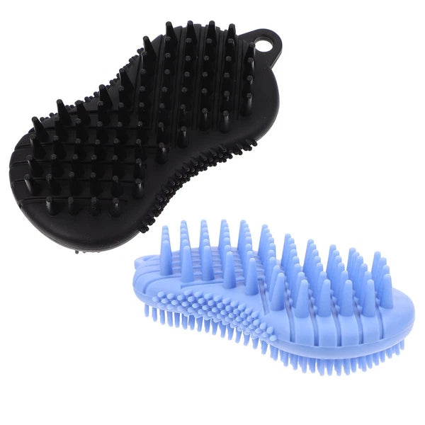 2 Pcs Silicone Bath Scrubber for Body Massage Cleaning