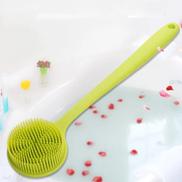 2 PCS Bath Brush Man Silicone Body Scrubber Exfoliator Back for Shower