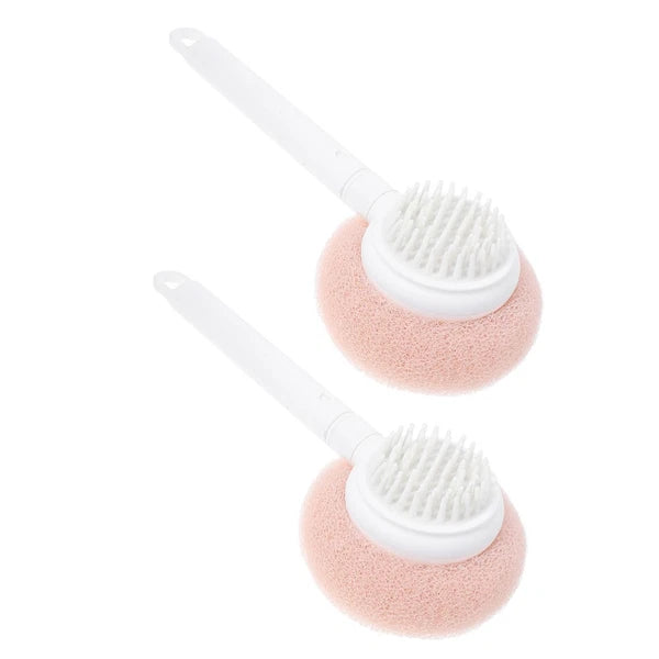 2 Pcs Bath Brush Sponge Man Back Washer for Shower Women Scrubber
