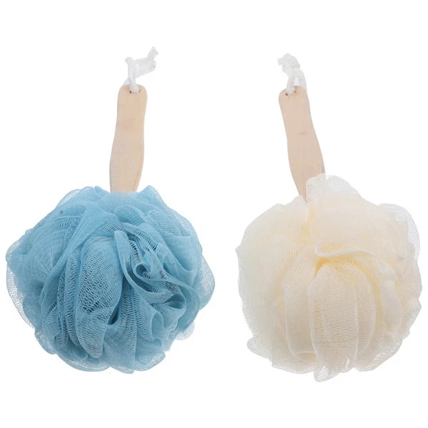 2 Pcs Baby Bath Brushes Long Handles for Elderly with Soft Back Scrubber Shower