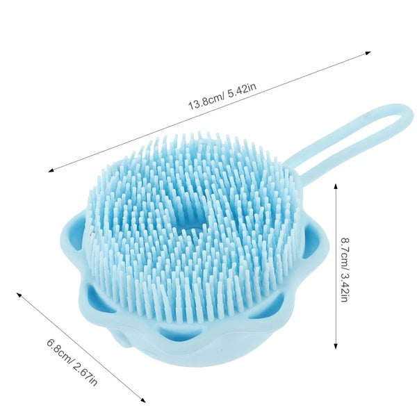 2 Pcs Bath Brush Child Baby Multi-functional Exfoliating Silicone Scrubbers