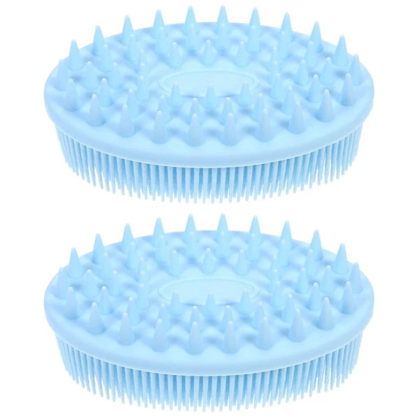 2 PCS Silicone Bath Brush Baby Body Brushes for Shower Scrubber Shampoo Massage