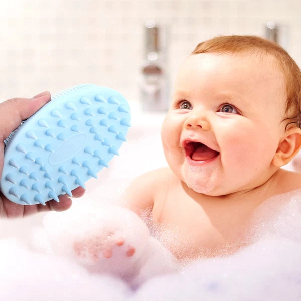 2 PCS Silicone Bath Brush Baby Body Brushes for Shower Scrubber Shampoo Massage