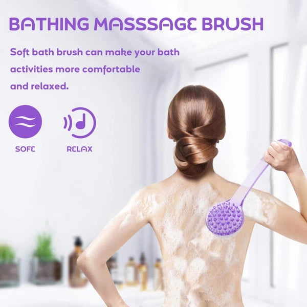 3 Pcs Bath Brush Loofah Exfoliating Body Scrubber Back Scratcher for Men