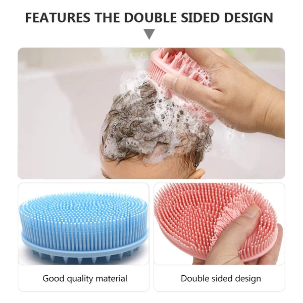 2 Pcs Bath Brush Baby Shower Body Scrubber Multifunctional Double-sided