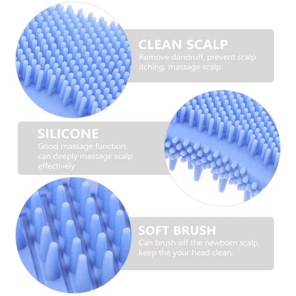 2 Pcs Silicone Bath Scrubber for Body Massage Cleaning