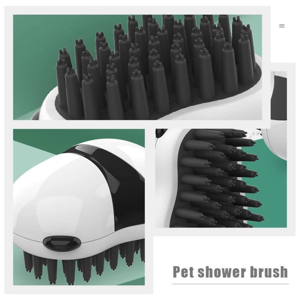 Panda Bath Brush Pet Wash for Bathing Grooming Massage Dog Palm Puppy