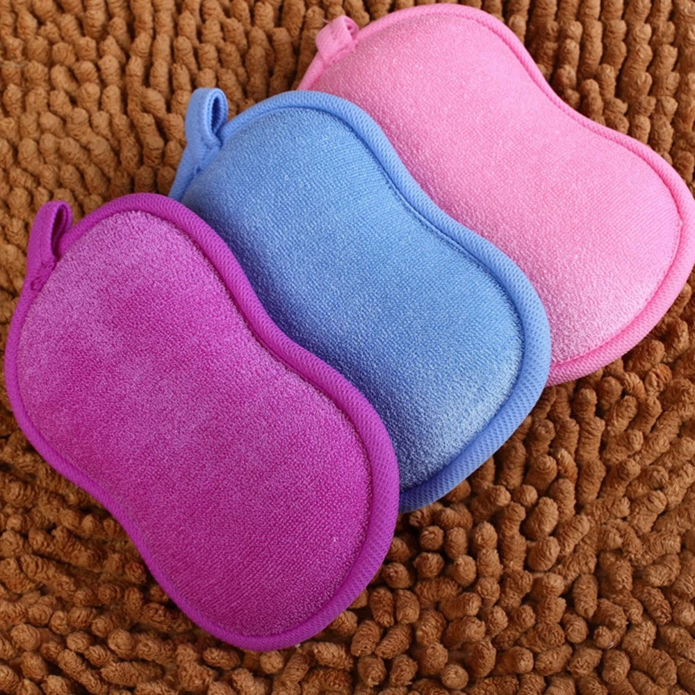 4 Pcs Baby Shower Cloth Bath Washcloth Toddler Newborn Shower Brush