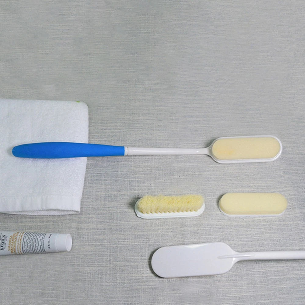 3 Pcs Long-handled Bath Scrubber Child Man Back Shower Brush for Exfoliating