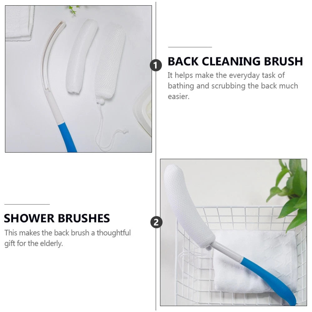 Back Scrubbing Brush Bathroom Scrubber Sponge with Long Handle