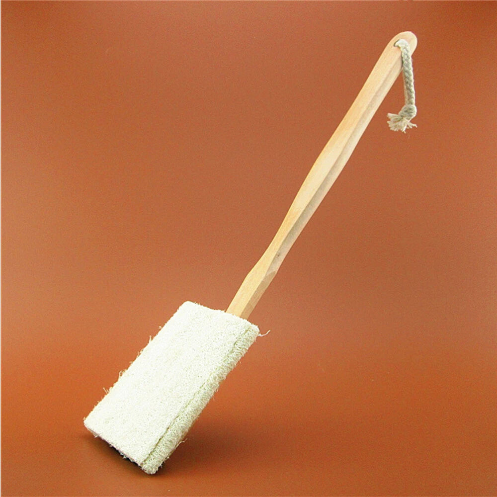 Exfoliating Back Scrubber with Long Handle for Bathing Random Color